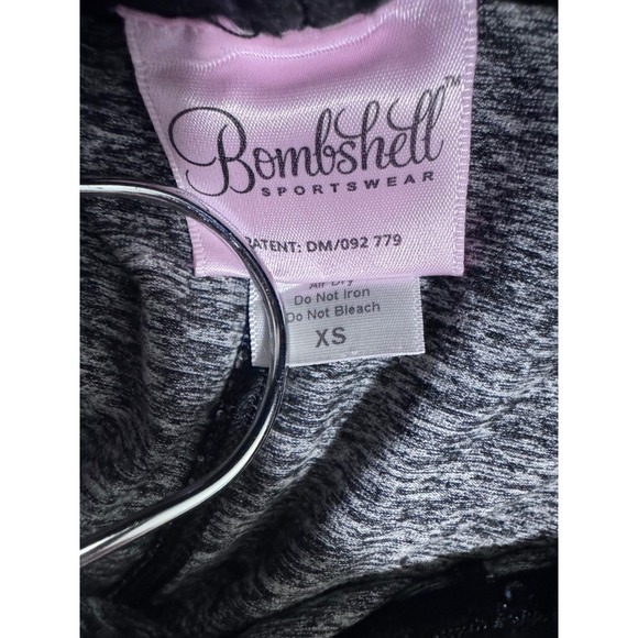 Bombshell‎ Sportswear Black Gray Heather Thigh High Sock Leggings XS - Picture 5 of 5